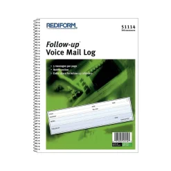 Rediform Follow Up Message Pad, 8" x 11", White/Blue, 100 Sheets/Pad (51114) New