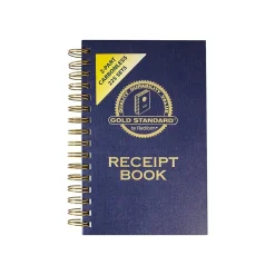 Hot Gold Standard 2-Part Carbonless Receipts Book, 5"L x 2.75"W, 225 Forms/Book (8L829) Accounting & Record Journals