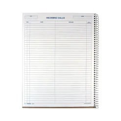 Rediform Incoming/Outgoing Call Register, 8.5" x 11", White, 100 Sheets/Pad (50111) New