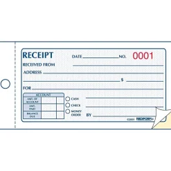 Online Money Receipt Book, 2 3/4