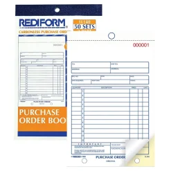 2-Part Carbonless Purchase Requisitions, 5.5"L x 7.88"W, 50 Sets/Book (RED1L140) Business Forms