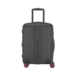 Reebok 21.25" Hardside Carry-On Suitcase, 8-Wheeled Spinner, TSA Checkpoint Friendly, Black (HLG4420RB-BLACK)