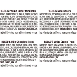 Chocolate<Reese's Assorted Flavored Peanut Butter Shapes Christmas Candy Bag, 35 oz (HEC95345)