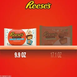 Chocolate<Reese's Miniatures Sugar Cookie Milk Chocolate Peanut Butter Cups Candy Bag, 9.9 oz. (34000-45301)