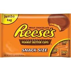 Chocolate<Reese's Snack Size Peanut Butter Cups, 19.5 oz. (246-00012)