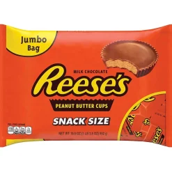 Chocolate<Reese's Snack Size Peanut Butter Cups, 19.5 oz. (246-00012)