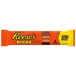 Chocolate<Reese's Sticks Crispy Wafers Peanut Butter Candy Bar King Size 3 oz. (HEC20200)
