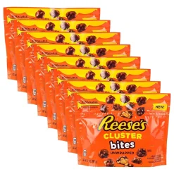 Chocolate<Reese's Unwrapped Cluster Bites Pouch, 7 oz, 8/Pack (220-02452)