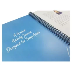 RE-FOCUS THE CREATIVE OFFICE Young Adult Guided Anxiety Journal, 6" x 8", Blue (70003) Best