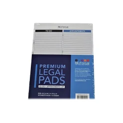 RE-FOCUS THE CREATIVE OFFICE Premium Legal Pad, Ruled, 8.5" x 11.75", Blue, 30 Sheets/Pad, 2 Pads (40001) Discount