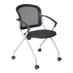 Hot Cadence Mesh Nesting Chair, Black, 12/Pk (2309BK12PK) Office Chairs