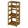 Discount Flip Flop 34" High Square Folding Bookcase- Medium Oak (FFSQ3412MO) Bookcases