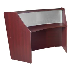 Marque 72"W Curved Reception Desk Workstation, (77310MH) Office Desks
