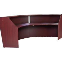 Clearance Marque 124.5"W Curved Reception Desk Workstation, (77292MH) Office Desks