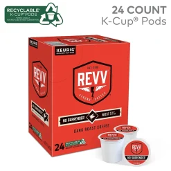 Keurig K-Cups<Revv Coffee No Surrender Coffee Keurig® K-Cup® Pods, Dark Roast, 24/Box (6873)