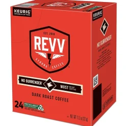 Keurig K-Cups<Revv Coffee No Surrender Coffee Keurig® K-Cup® Pods, Dark Roast, 24/Box (6873)