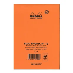 Rhodia Classic French Paper Pads Graph 4 In. X 6 In. Orange [Pack Of 8] (8PK-13200) Discount