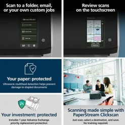 Portable Scanners<Ricoh fi-8040 Duplex Document Scanner, Black/Gray (PA03836-B005)