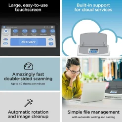 Portable Scanners<Ricoh ScanSnap IX1600 PA03770-B615 Wireless Duplex Document Scanner, White