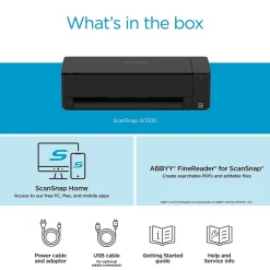 Portable Scanners<Ricoh ScanSnap IX1300 Wireless Duplex Document Scanner, Black (PA03805-B105)