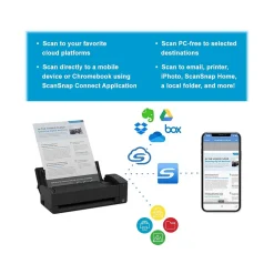 Portable Scanners<Ricoh ScanSnap IX1300 Wireless Duplex Document Scanner, Black (PA03805-B105)