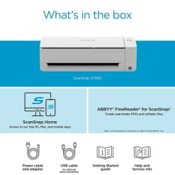Desktop Scanners<Ricoh ScanSnap IX1300 Wireless Duplex Document Scanner, White (PA03805-B005)