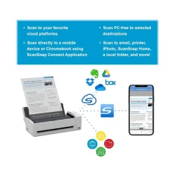 Desktop Scanners<Ricoh ScanSnap IX1300 Wireless Duplex Document Scanner, White (PA03805-B005)