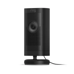 Security Cameras & Systems<Ring Stick Up Cam Pro Plug In Indoor/Outdoor HDR Wired Security Camera, Black (B09CKJVYXP)