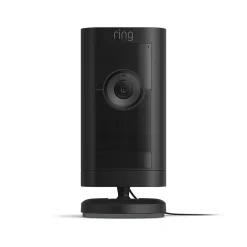 Security Cameras & Systems<Ring Stick Up Cam Pro Plug In Indoor/Outdoor HDR Wired Security Camera, Black (B09CKJVYXP)