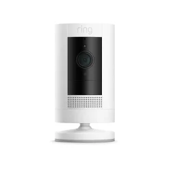 Security Cameras & Systems<Ring Stick Up Indoor/Outdoor Wireless Security Camera with Rechargable Battery, White (8SSPE8-WEN0)
