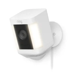 Security Cameras & Systems<Ring  Spotlight Cam Plus Outdoor Wireless Security Camera, White (B09J1TB7TB)