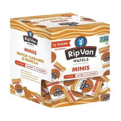 Cookies<Rip Van Minis Dutch Caramel & Vanilla Wafels, 0.28 oz., 32 Packs/Box (8916)