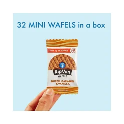 Cookies<Rip Van Minis Dutch Caramel & Vanilla Wafels, 0.28 oz., 32 Packs/Box (8916)