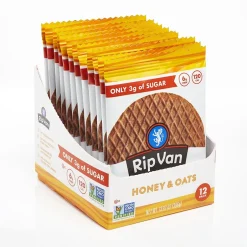 Cookies<Rip Van Wafels Honey and Oats Stroopwafels, 1.16 oz., 12 Packs/Box, 12/Box (RVW00336)