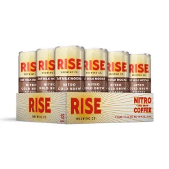 Coffee<RISE Brewing Co. Oat Milk Mocha Nitro Cold Brew Coffee, 7 oz., 12/Carton (FG-SS-007-007-012)