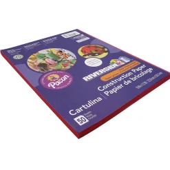 Discount 3D 9" x 12" Construction Paper, Red, 50 Sheets (P103590) Construction Paper