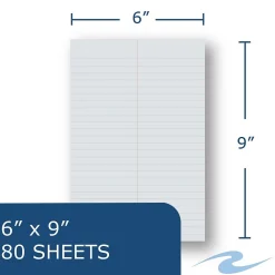 Roaring Spring Paper Products Roaring Spring Enviroshades Steno Notebook, 6" x 9", 80 Sheets/Pad, Gregg Ruled, Recycled Gray Paper, 4 Books/Pk (12274) New