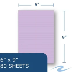 Roaring Spring Paper Products Roaring Spring Enviroshades Steno Notebook, 6" x 9", 80 Sheets/Pad, Gregg Ruled, Recycled Orchid Paper, 4 Bks/Pk (12264) Clearance