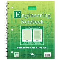 Roaring Spring Paper Products Signature 1-Subject Professional Notebooks, 8.5" x 11", Graph Ruled, 80 Sheets, Green (11382) New
