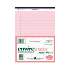 Roaring Spring Paper Products 8.5" x 11.75" Legal Pads, Recycled Pink Paper, 50 Sheets/Pad, 3 Pads/Pack (74153) Online