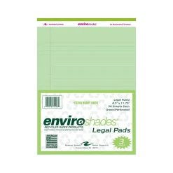 Roaring Spring Paper Products 8.5" x 11.75" Legal Pads, Recycled Green Paper, 50 Sheets/Pad, 3 Pads/Pack (74193) Hot