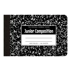 Roaring Spring Paper Products 1-Subject Composition Notebooks, 7.5" x 4.875", Wide Ruled, 60 Sheets, Black (77122) Online