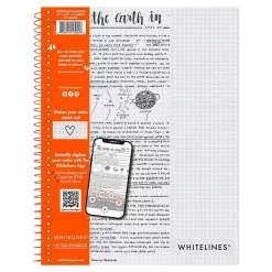 Roaring Spring Paper Products Whitelines 1-Subject Smart Notebook, 8.5" x 11", Graph Ruled, Gray/Silver (17001) Discount