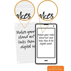 Roaring Spring Paper Products Whitelines 1-Subject Smart Notebook, 8.5" x 11", Graph Ruled, Gray/Silver (17001) Discount