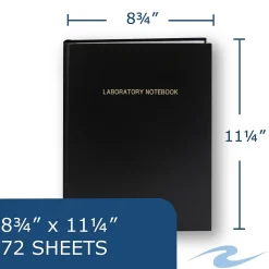 Roaring Spring Paper Products Professional Notebooks, 8.75" x 11.25", Graph Ruled, 72 Sheets, Black (77160) Sale
