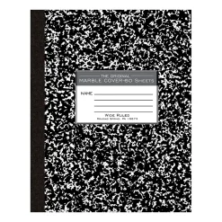 Roaring Spring Paper Products 1-Subject Composition Notebooks, 8" x 10", Wide Ruled, 60 Sheets, Black (77505) Discount