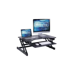 Outlet 32"W Manual Adjustable Standing Desk Converter, Black (R ADRB) Standing Desks