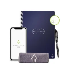 Rocketbook Core Reusable Smart Notebook, 6" x 8.8", Dot-Grid Ruled, 36 Pages, Blue (EVR-E-RC-CDF-FR) Clearance