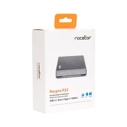 Rocstor Rocpro P33 8TB External USB-Type-C Portable Hard Drive, Space Grey (GP3616-01)* External Hard Drives
