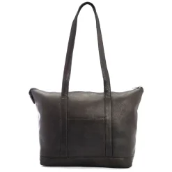 Royce Leather 24 Hour Women's Travel Tote Bag, Colombian Leather, Black (634-BLACK-VL)